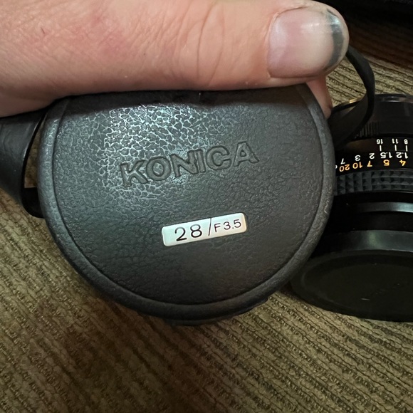 Vintage still working KONICA camera lens and casing 28mm f3.5 - Picture 8 of 8